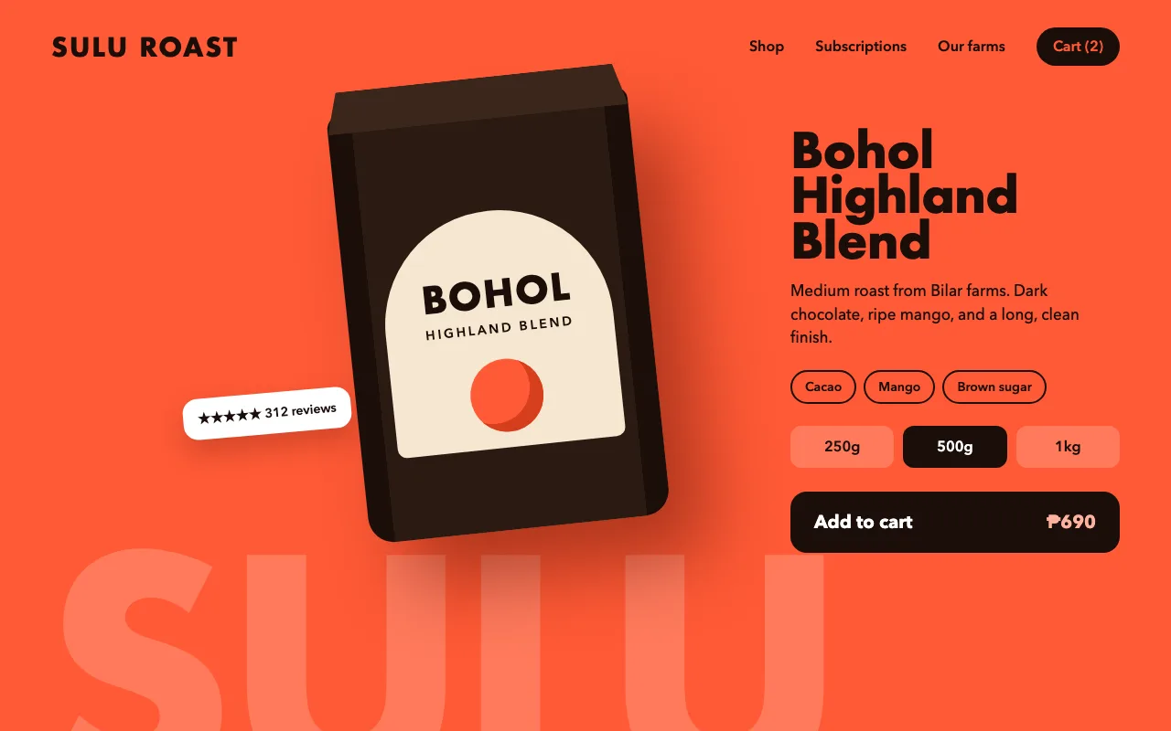 Coffee online store concept